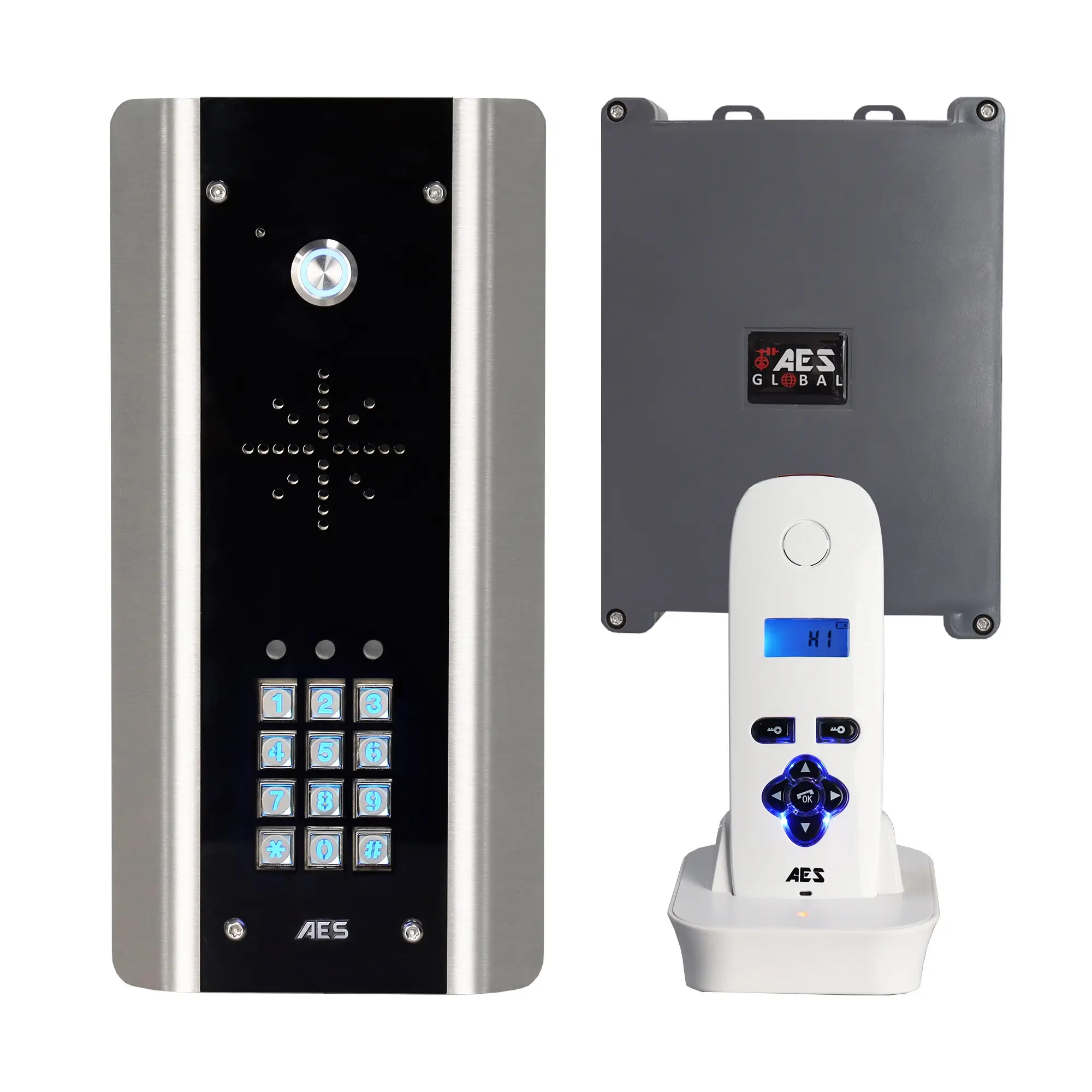AES Global 603-ABK DECT Wireless Intercom Kit With Keypad