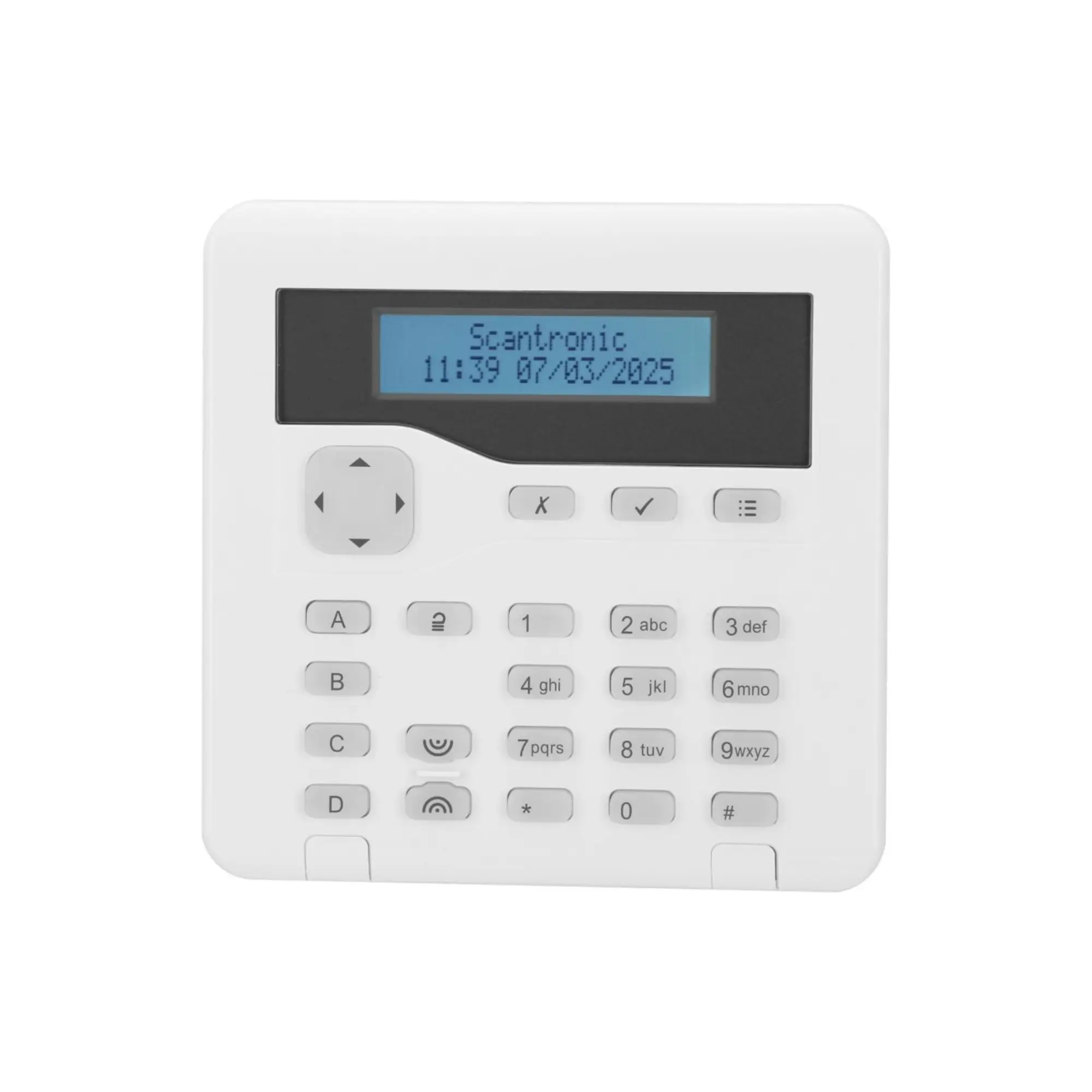 Scantronic PAN-80HE-KPZ: 80 Zone Hybrid Intrusion Panel and KPZ Keypad Scantronic KEY-KPZ Keypad